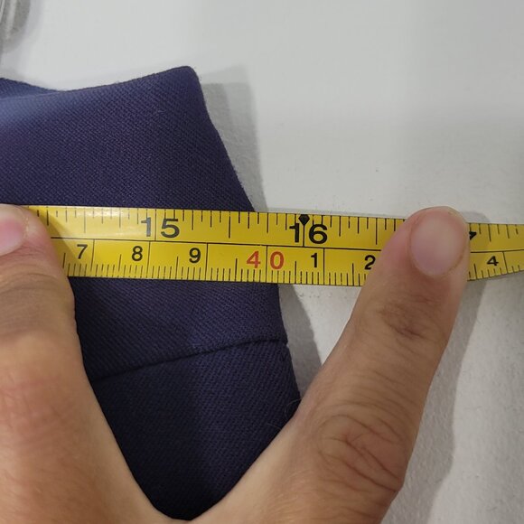 Vintage Women's Purple Back Zipper Front Slit Casual A-Line Business Skirt 8 - Picture 9 of 11